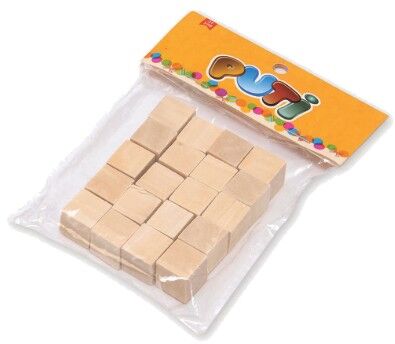 Puti Ahşap Küp Naturel 20 Li - 1