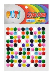 Puti Pompom 10 mm 100 Lü - 1