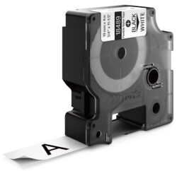 RhinoPRO Esnek Naylon Şerit 19mmx3,5m Beyaz/Siyah - DYMO