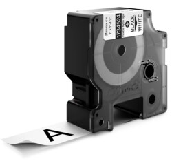 RhinoPRO Esnek Naylon Şerit 24 mmx3.5m Beyaz/Siyah - DYMO