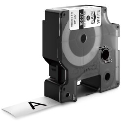 RhinoPRO Isıyla Küçülen Şerit19mmx1,5m Beyaz/Siyah - DYMO