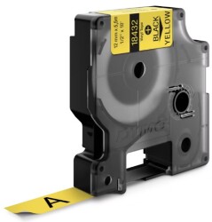 RhinoPRO Renkli Vinil Şerit 12mmx5,5m Sarı/Siyah - DYMO
