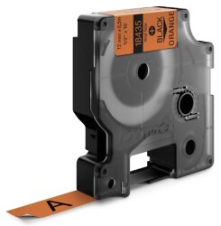 RhinoPro Renkli Vinil Şerit 12mmx5,5m Turuncu/Siyah - DYMO