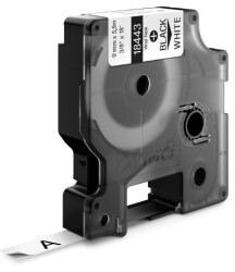 RhinoPRO Renkli Vinil Şerit 19mmx5,5m Beyaz/Siyah - DYMO