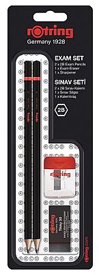 Rotring Sınav Seti (2B Sınav Kalemi 2 Li + Silgi + Kalemtraş) - 1