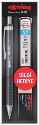 Rotring Tikky Retro Versatil+Min+Silgi Okul Seti, Gri 0,7 mm - ROTRING