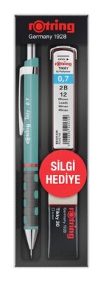 Rotring Tikky Versatil+Min+Silgi Okul Seti, Deniz Mavi 0,7 mm - 1