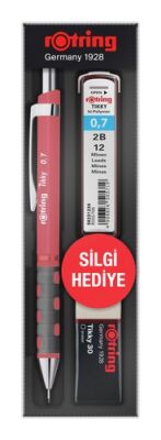 Rotring Tikky Versatil+Min+Silgi Okul Seti, Gül Kurusu 0,7 mm - 1