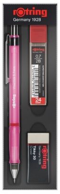 Rotring Visuclick Versatil+Min+Silgi Okul Seti, Pembe 0,7 mm - 1