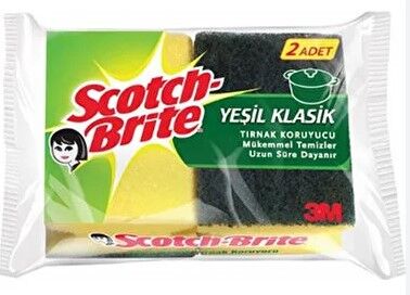 Scotch-Brite Yeşil Pratik Bulaşık Süngeri 2 li - 1