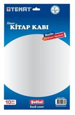 Temat Hazır Kitap Kabı Buzlu Şeffaf 10 lu - 1