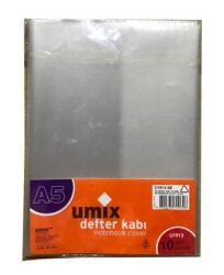 Umix Hazır Defter Kabı A5 Buzlu Şeffaf 9 lu - 1