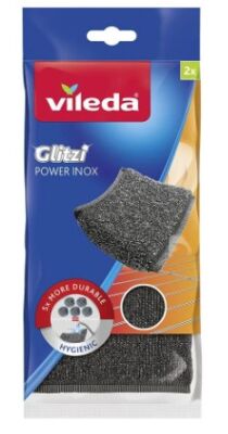 Vileda Glitzi Power Inox Çelik Bulaşık Teli 2 li - 1