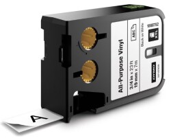 XTL Çok Amaçlı Vinil, 19 mm x 7 m, Beyaz/Siyah - DYMO